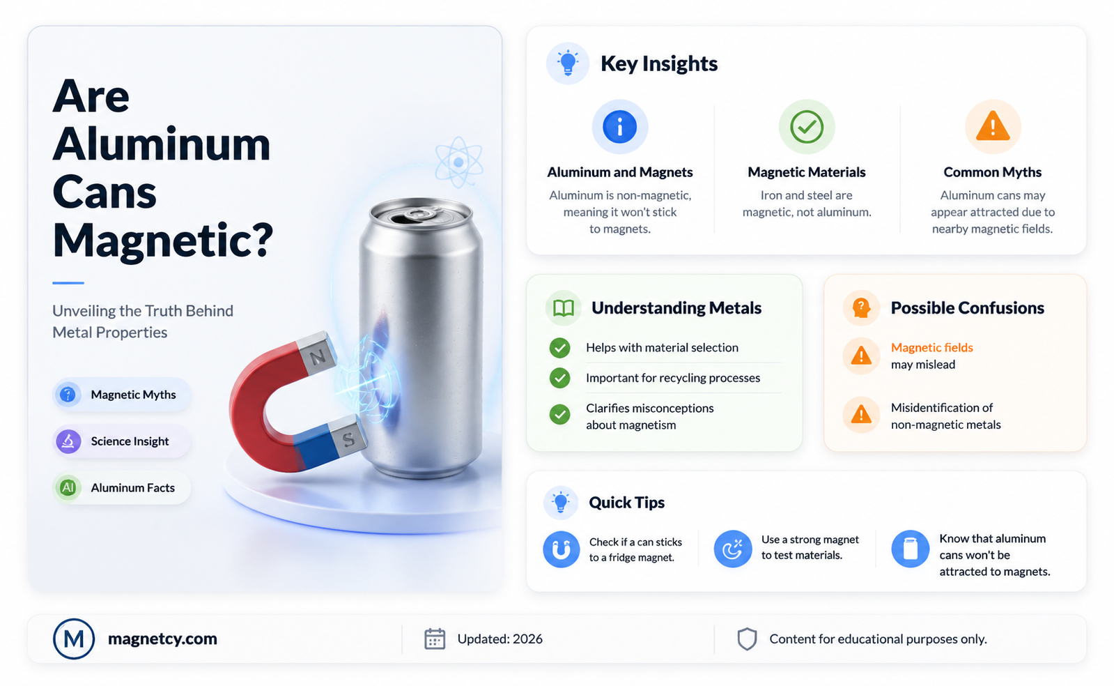 are aluminum cans magnetic or nonmagnetic