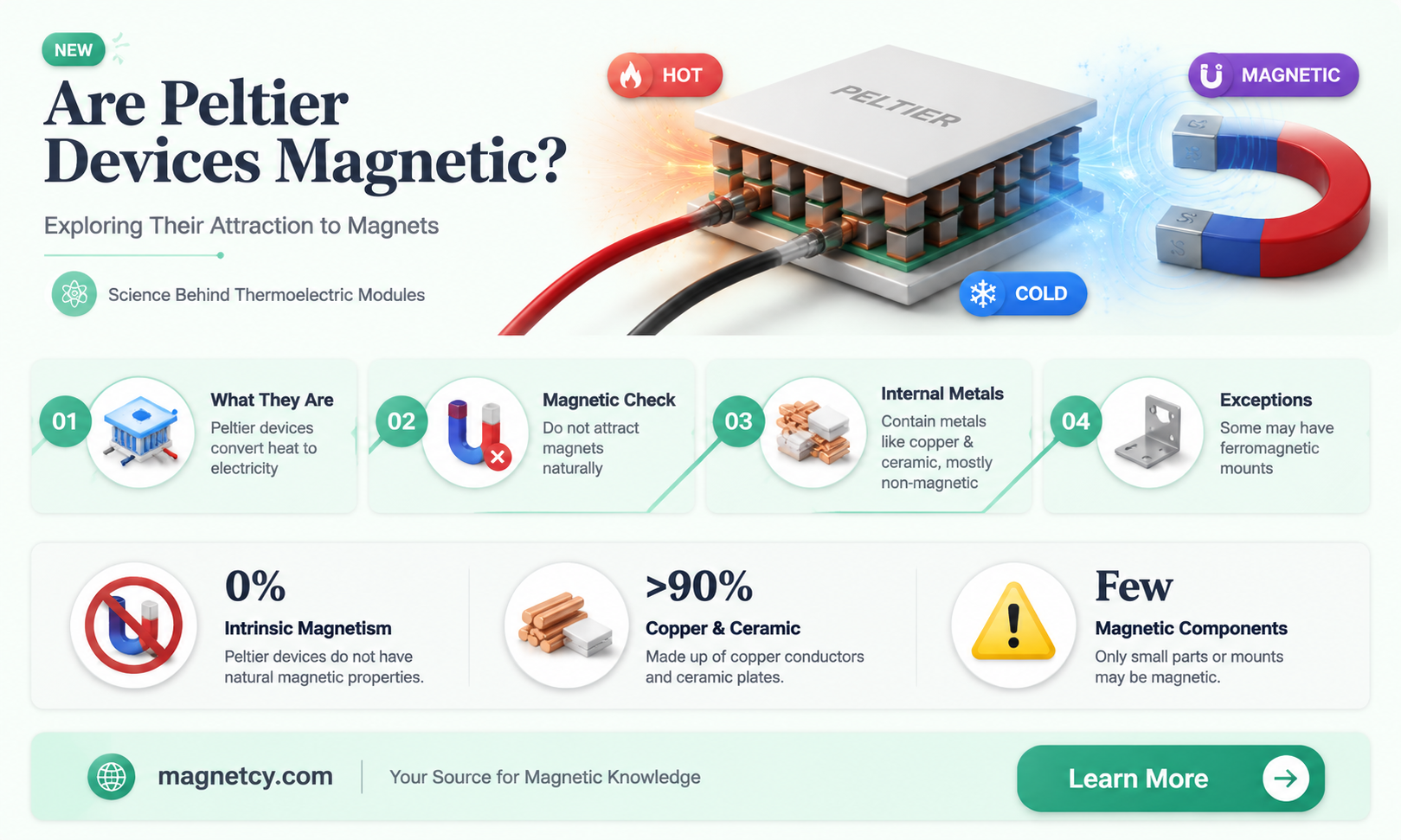 are peltier devices attracted to magnets