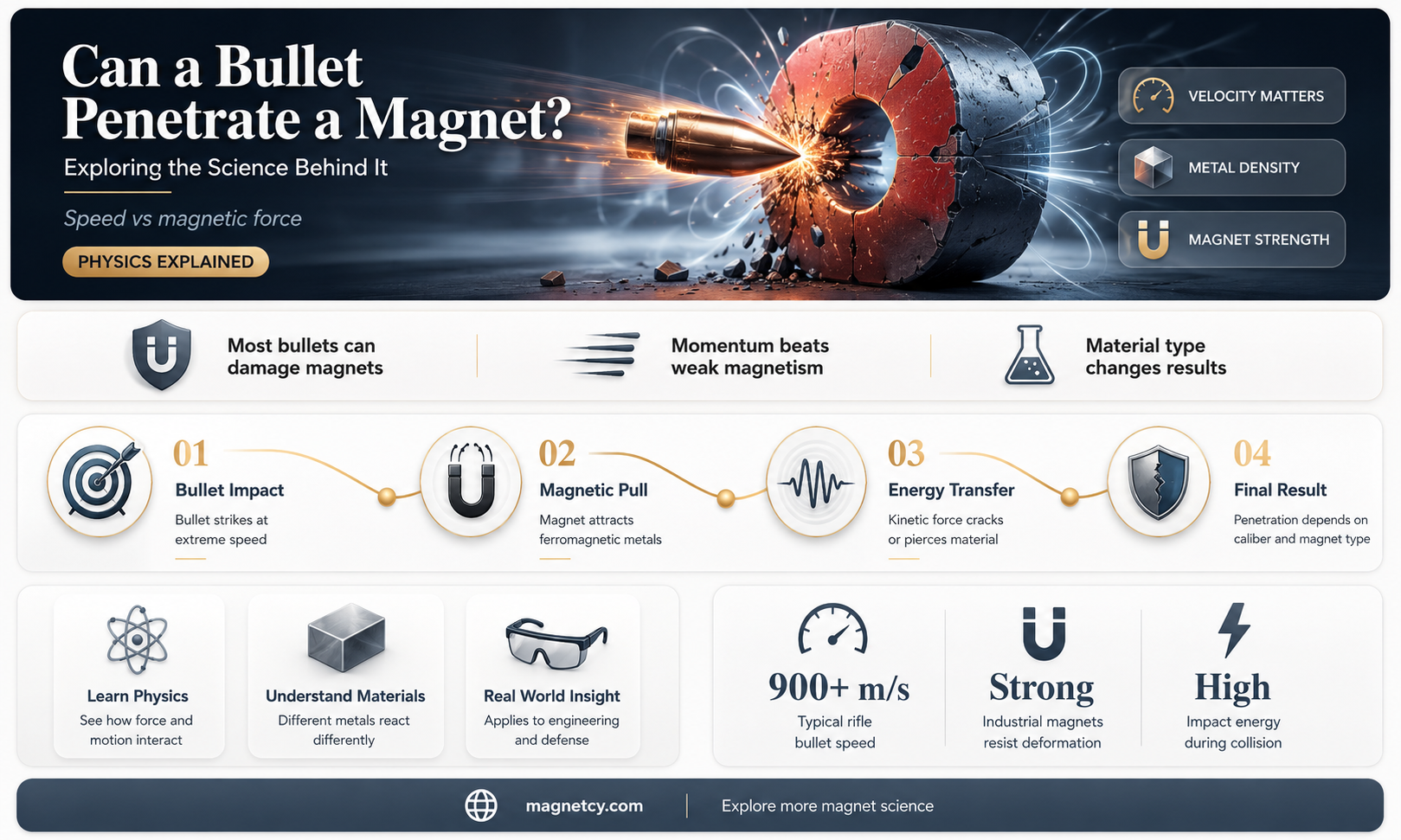 can a buklet shoot threw a magnet