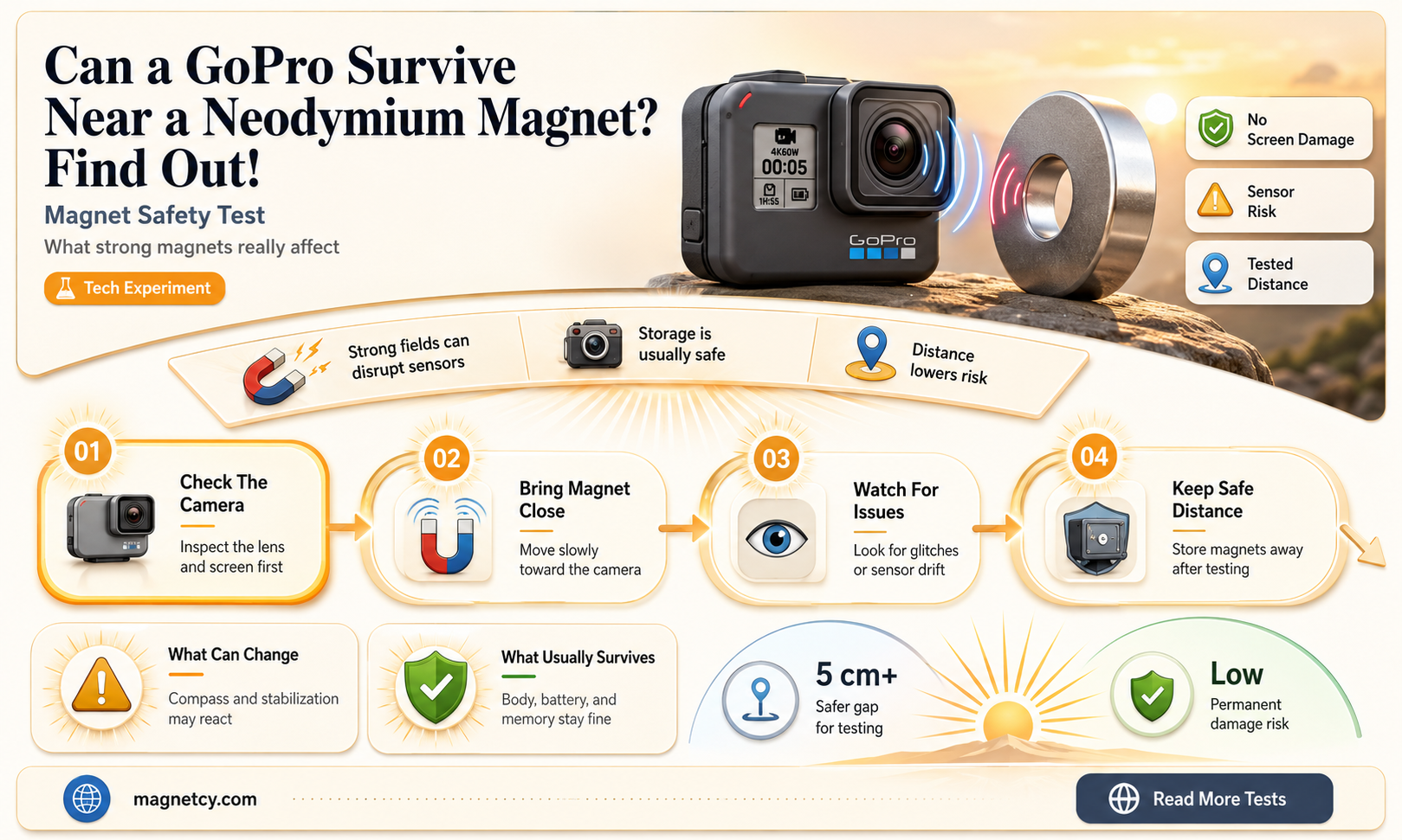 can a gopro be around a neodymium magnet