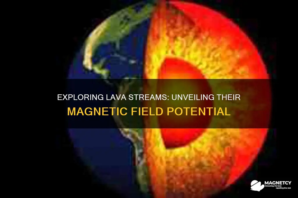 can a lava stream have magnetic field