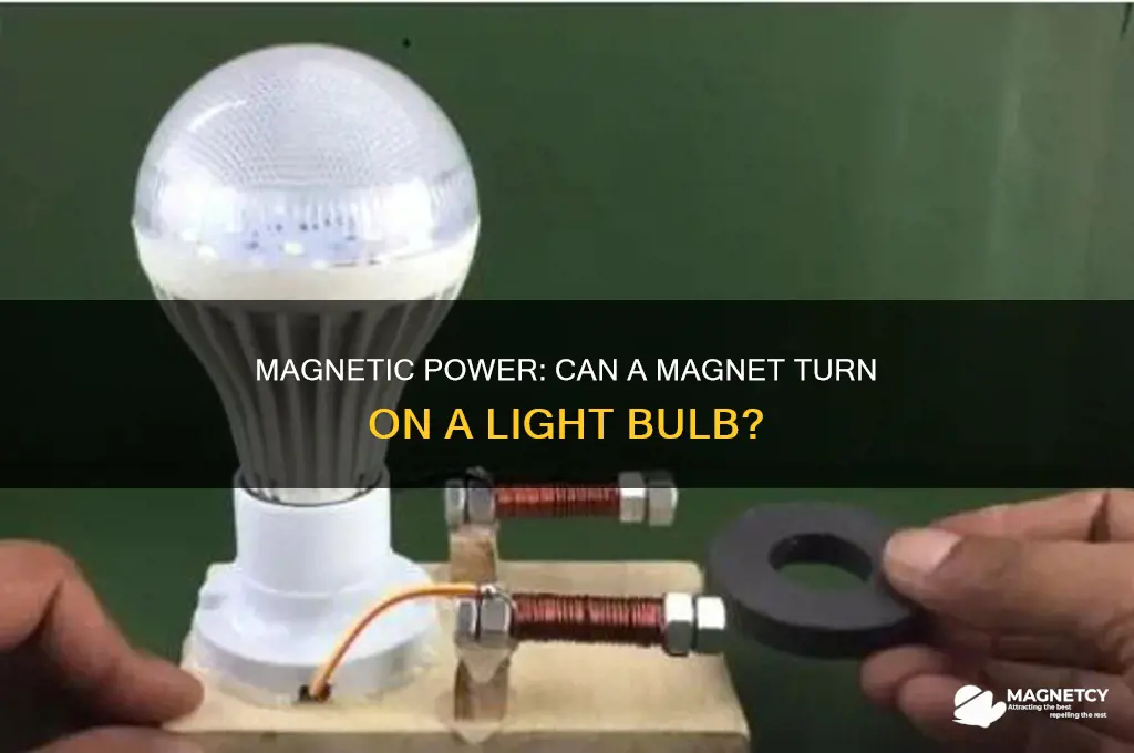 can a light bulb be turned on with a magnet