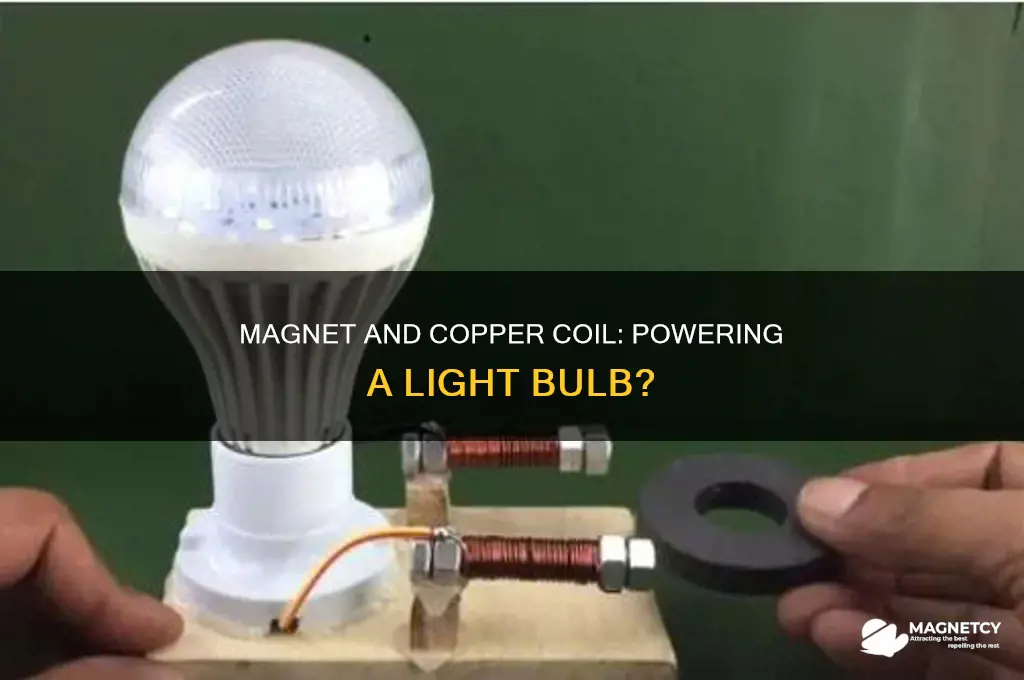 can a magnet and copper coil light a bulb