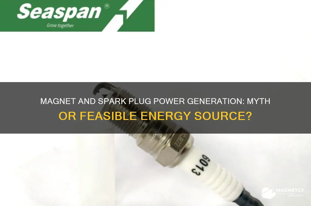 can a magnet and spark plug make power