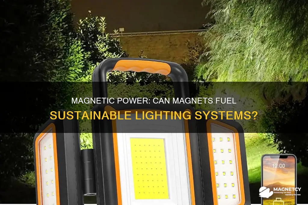 can a magnet be used to poer a lighting system
