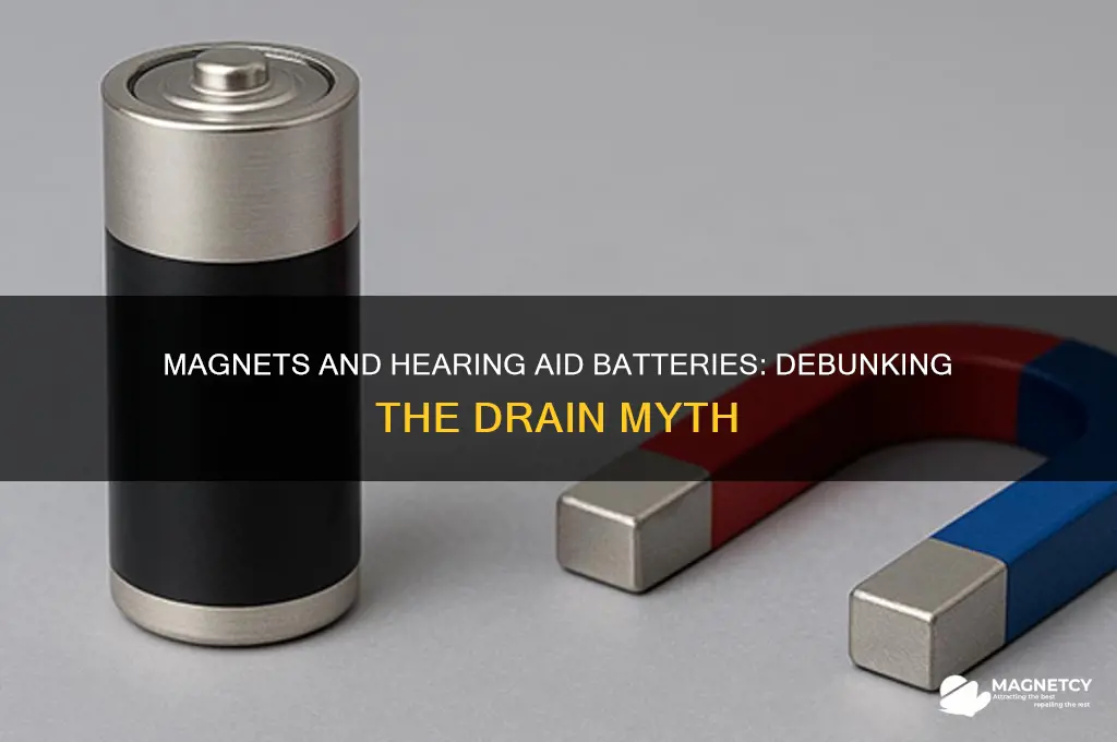 can a magnet drain a hearing aid battery