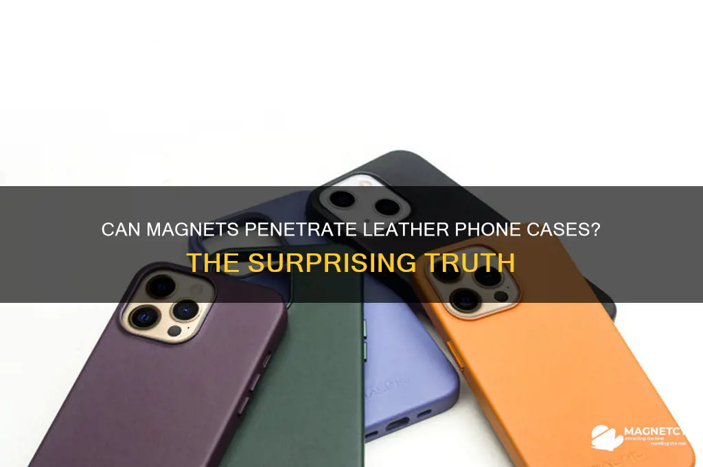 can a magnet go through leather phonecase