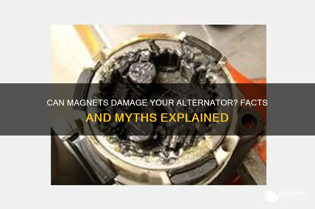 can a magnet mess up a alternator