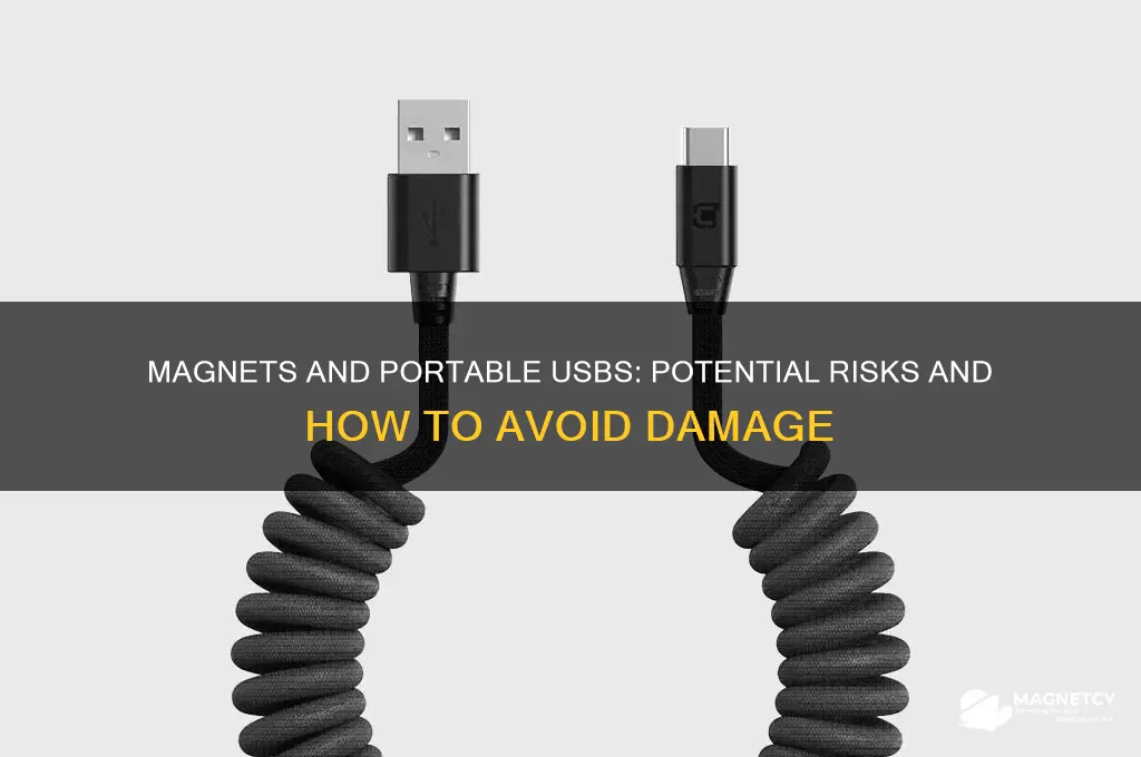 can a magnet mess up a portable usb