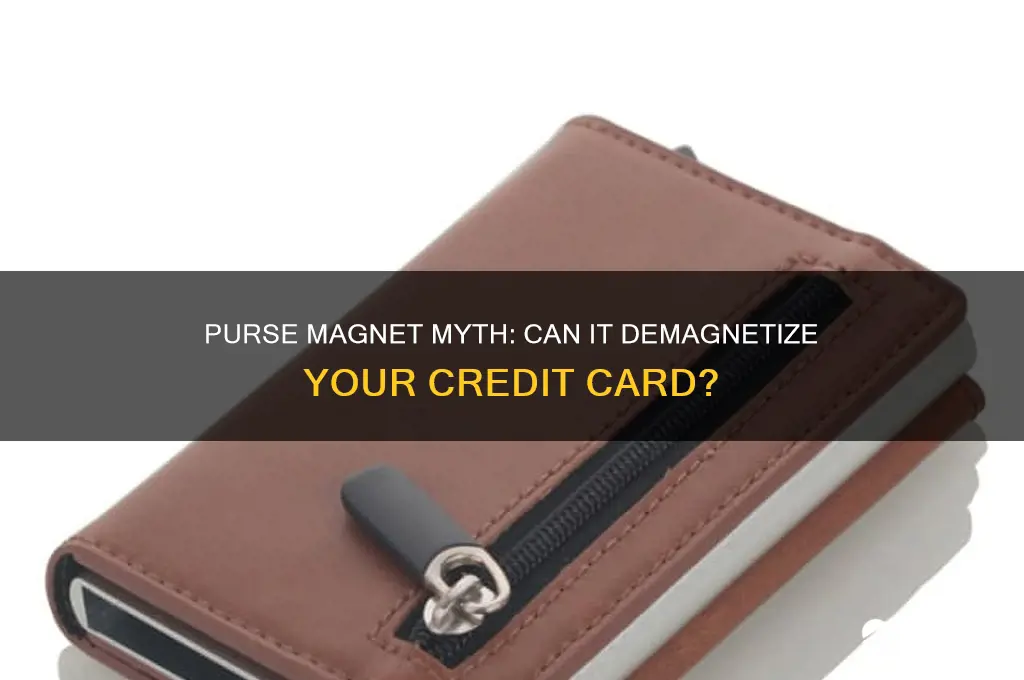 can a magnet on a purse demagnetize a credit card