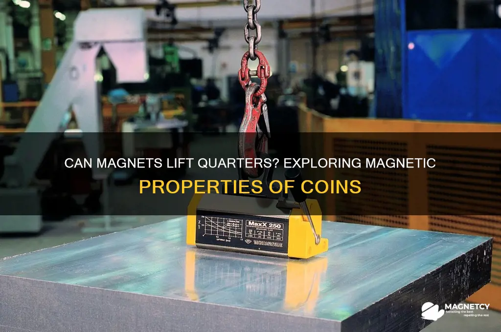 can a magnet pick up a quarter