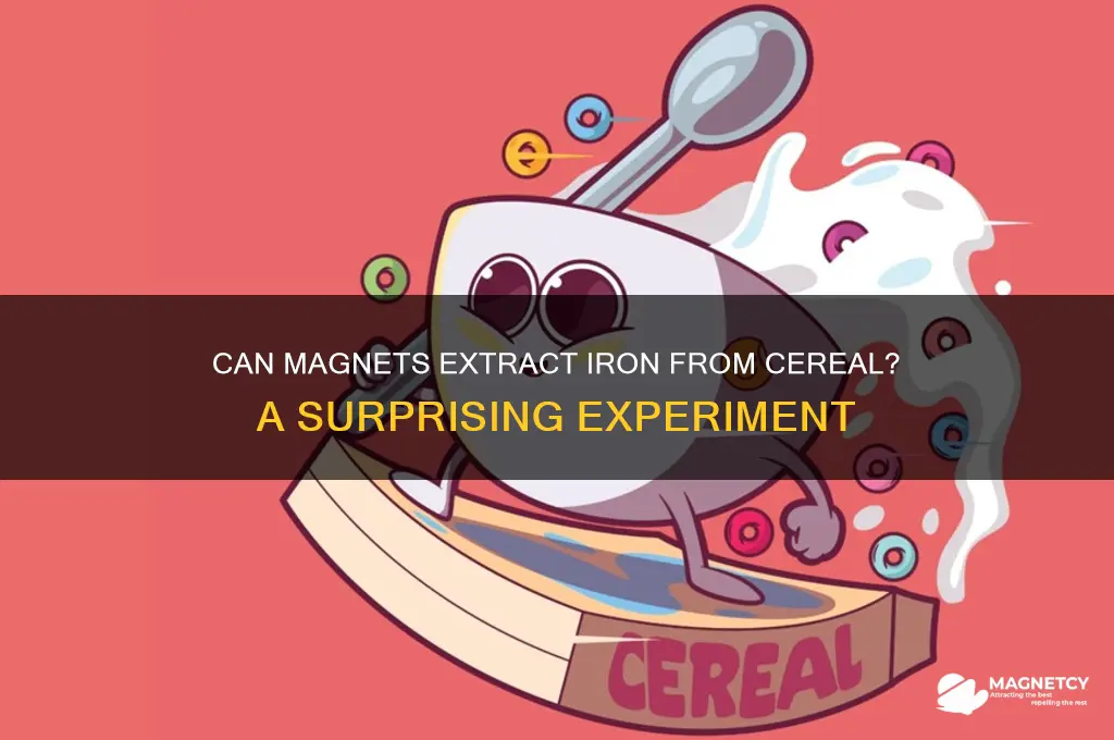can a magnet pick up iron from cereal