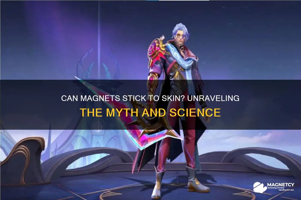 can a magnet stick to skin