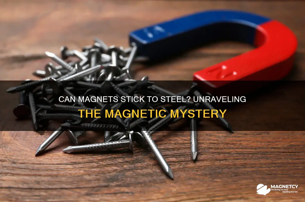 can a magnet stick to steel