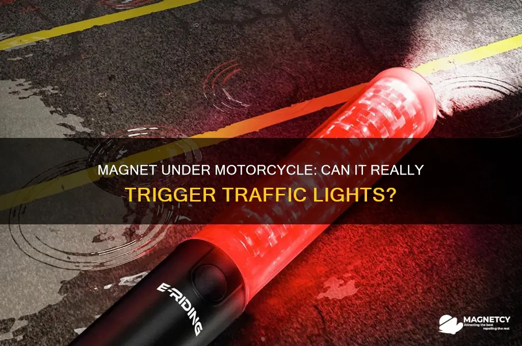 can a magnet under a motorccycle trigger a traffic light
