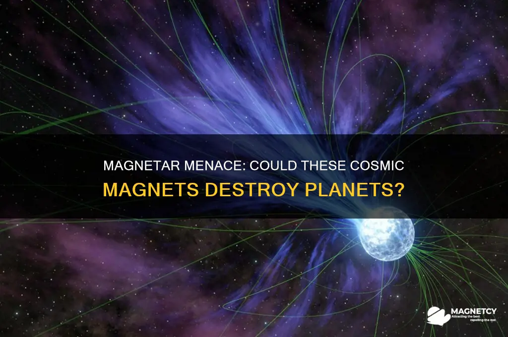 can a magnetar destroy a planet