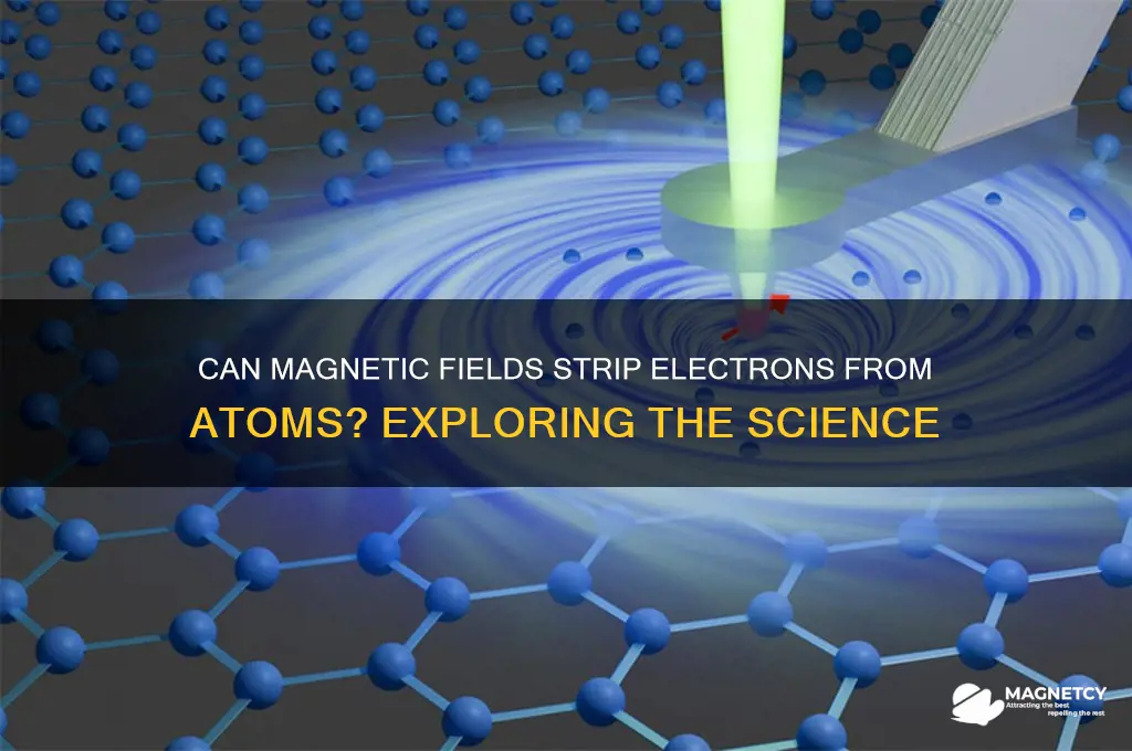 can a magnetic feild remove an electron from an atom