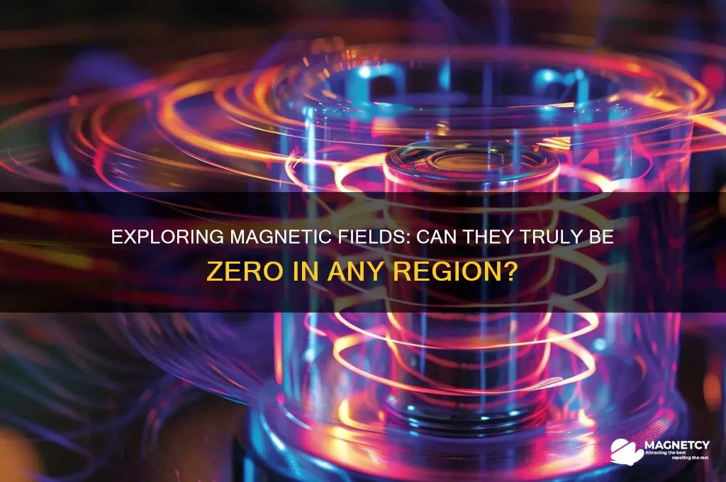 can a magnetic field be zero in a region
