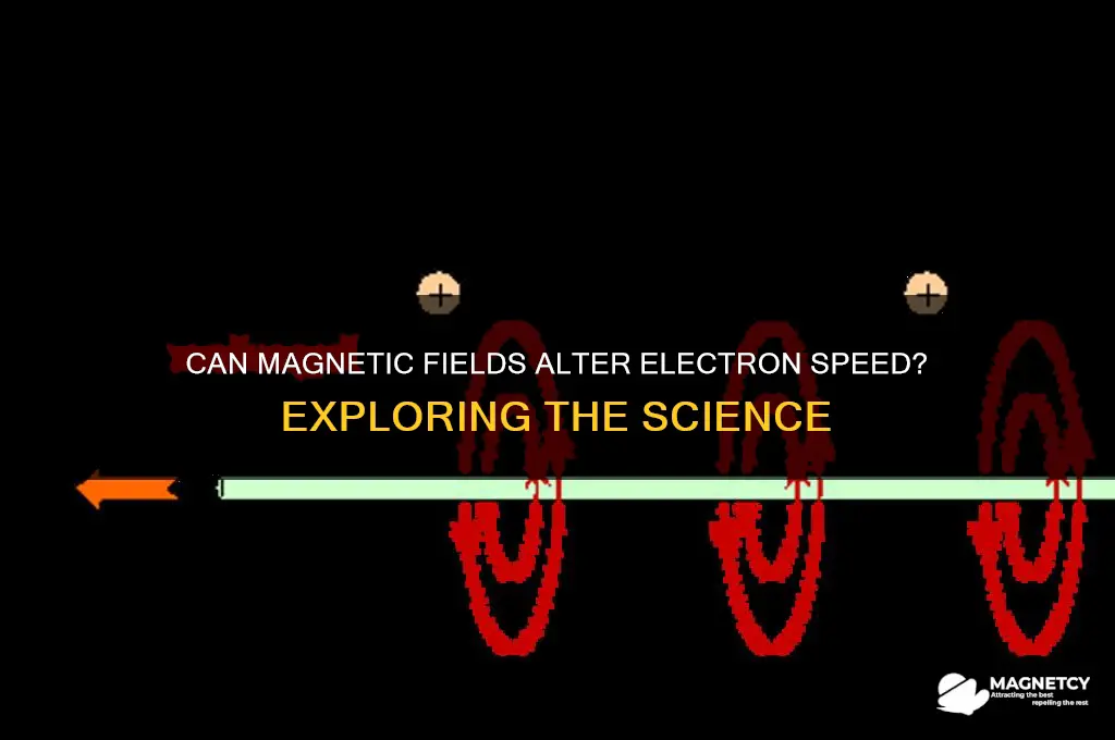 can a magnetic field change speed of electrons