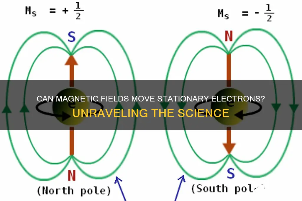 can a magnetic field move a stationary electron