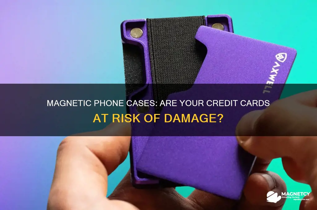 can a magnetic phone case damage credit cards