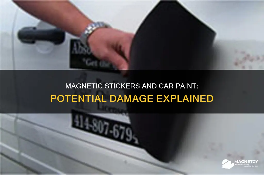 can a magnetic sticker damage car paint