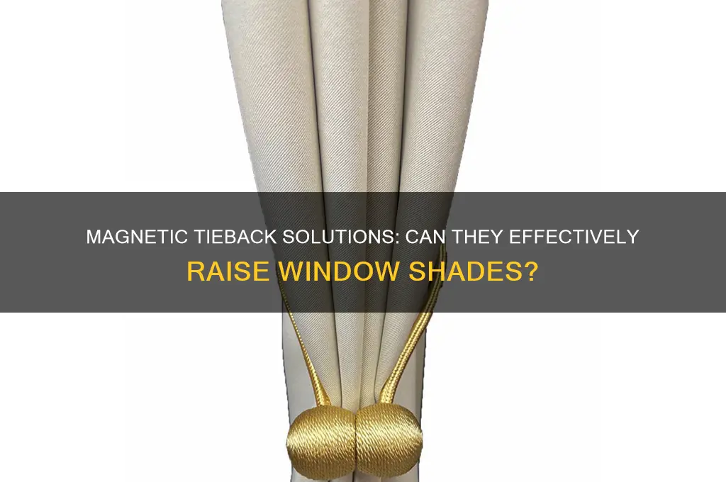 can a magnetic tieback be used to raise a shade