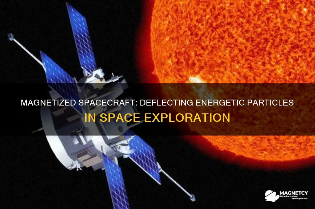 can a magnetized spacecraft haul deflect energetic particles