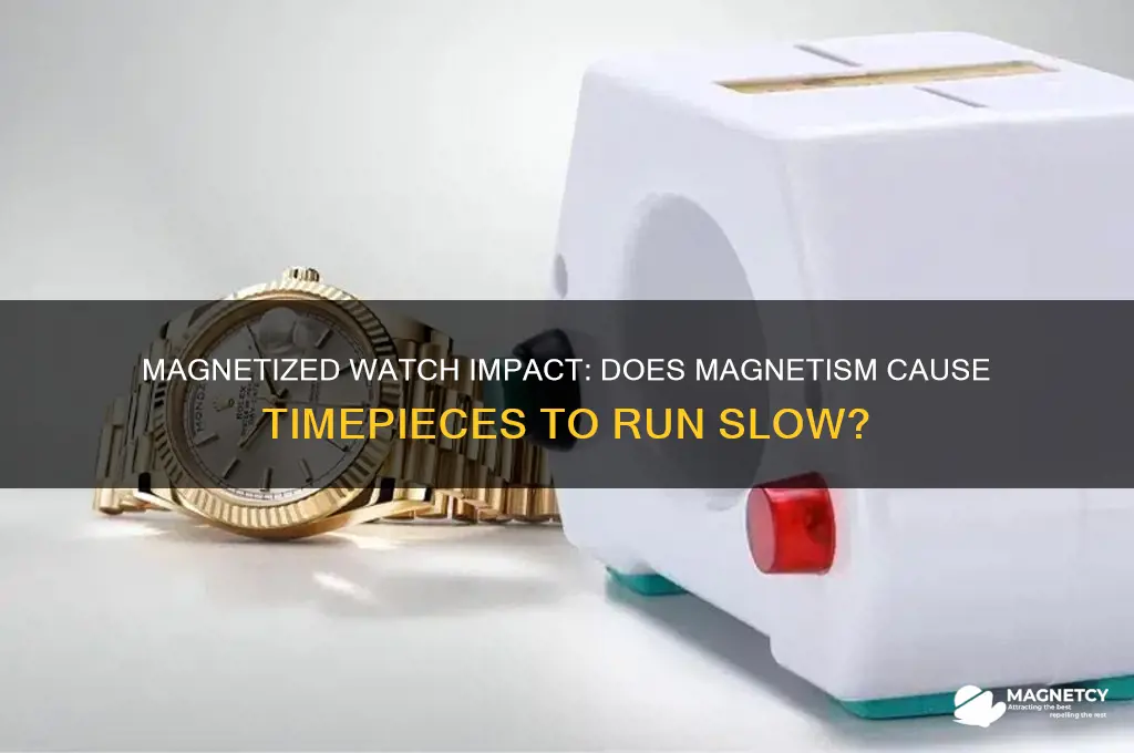 can a magnetized watch run slow