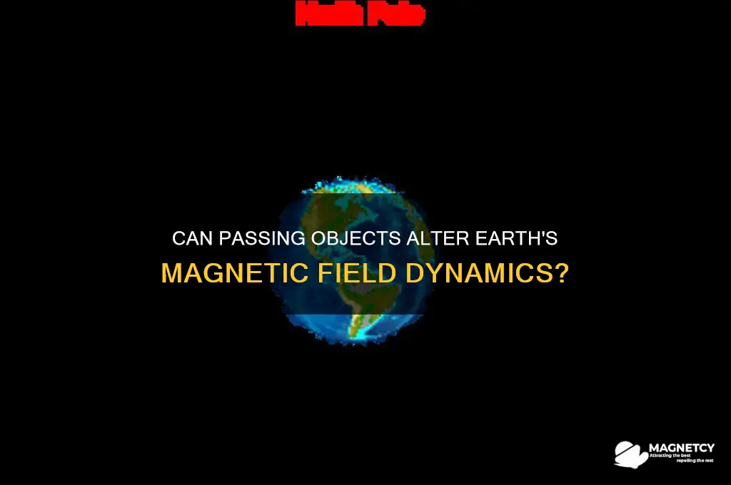 can a passing object influence the magnetic shift of earth