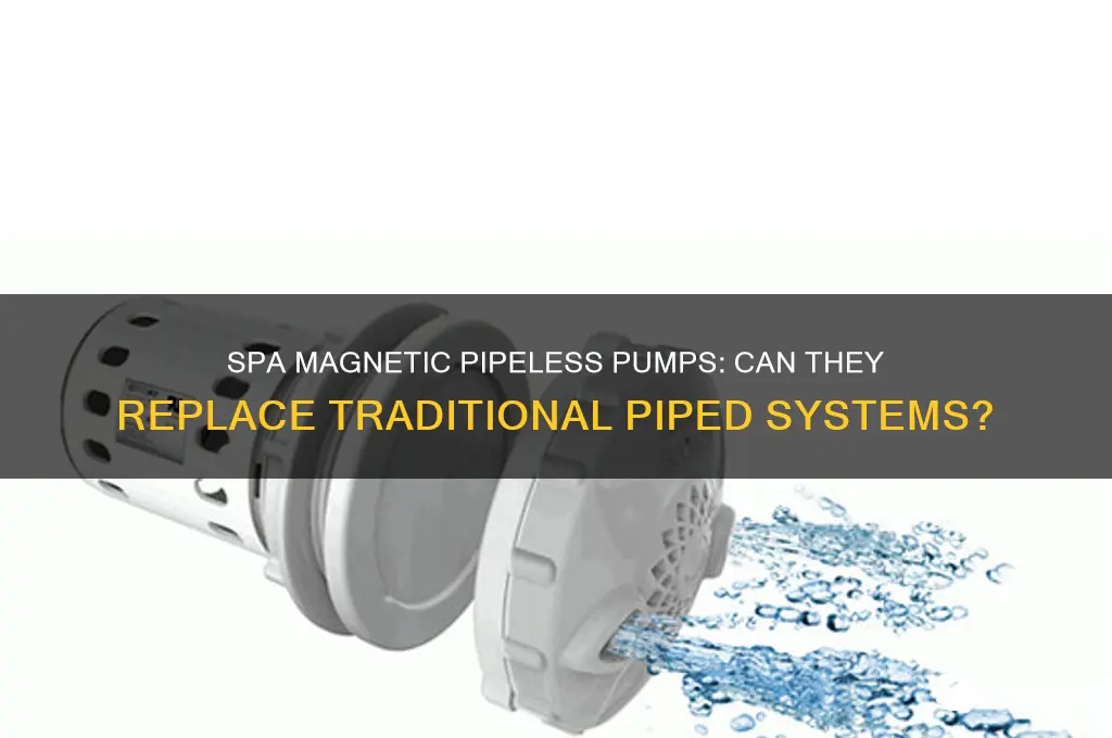can a spa magnetic pipeless pump replace a piped pump