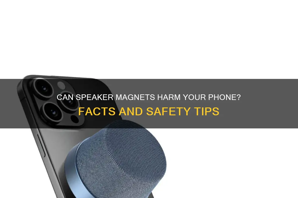 can a speaker magnet damage phone