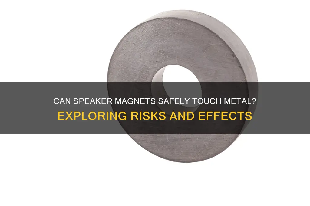 can a speaker magnet touches metal