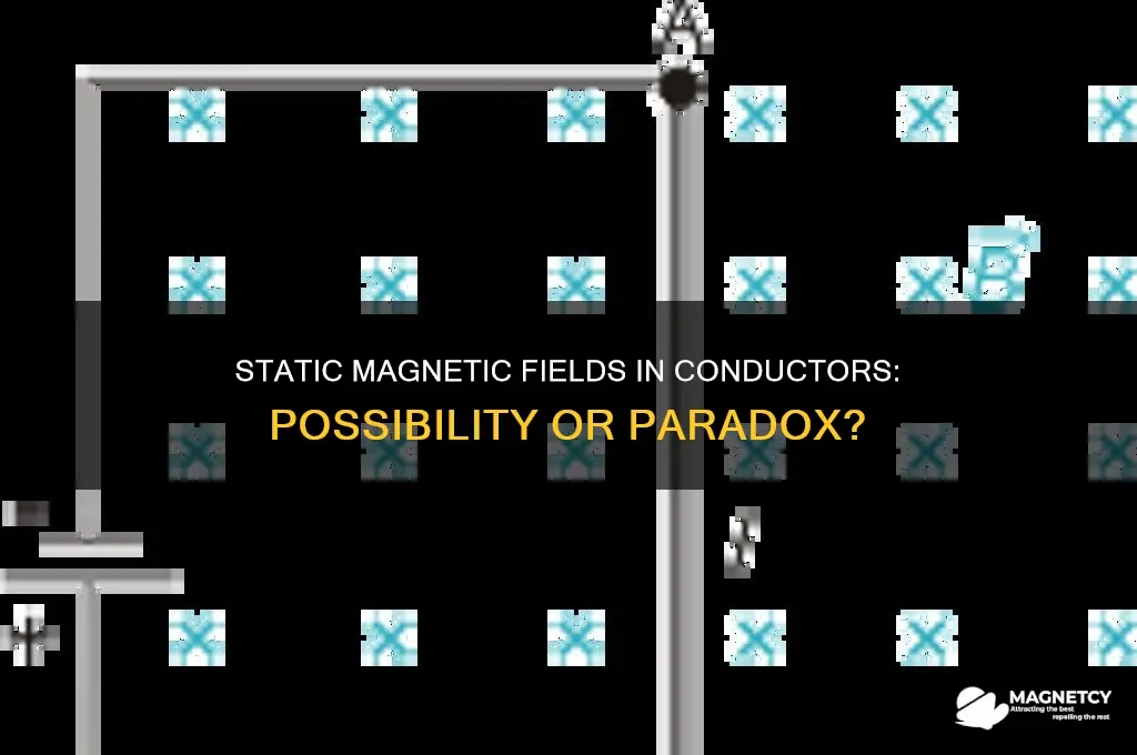 can a static magnetic field exist in a good conductor