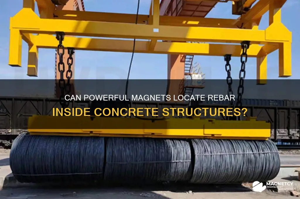 can a strong magnet detect a rebar in 3 concrete