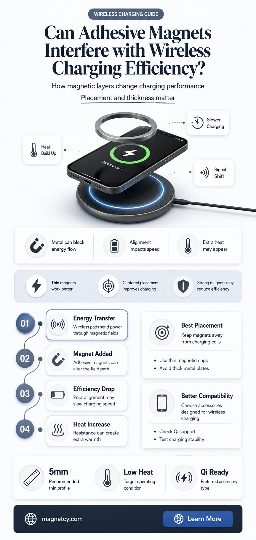 can adhesive magnet disrupt charging