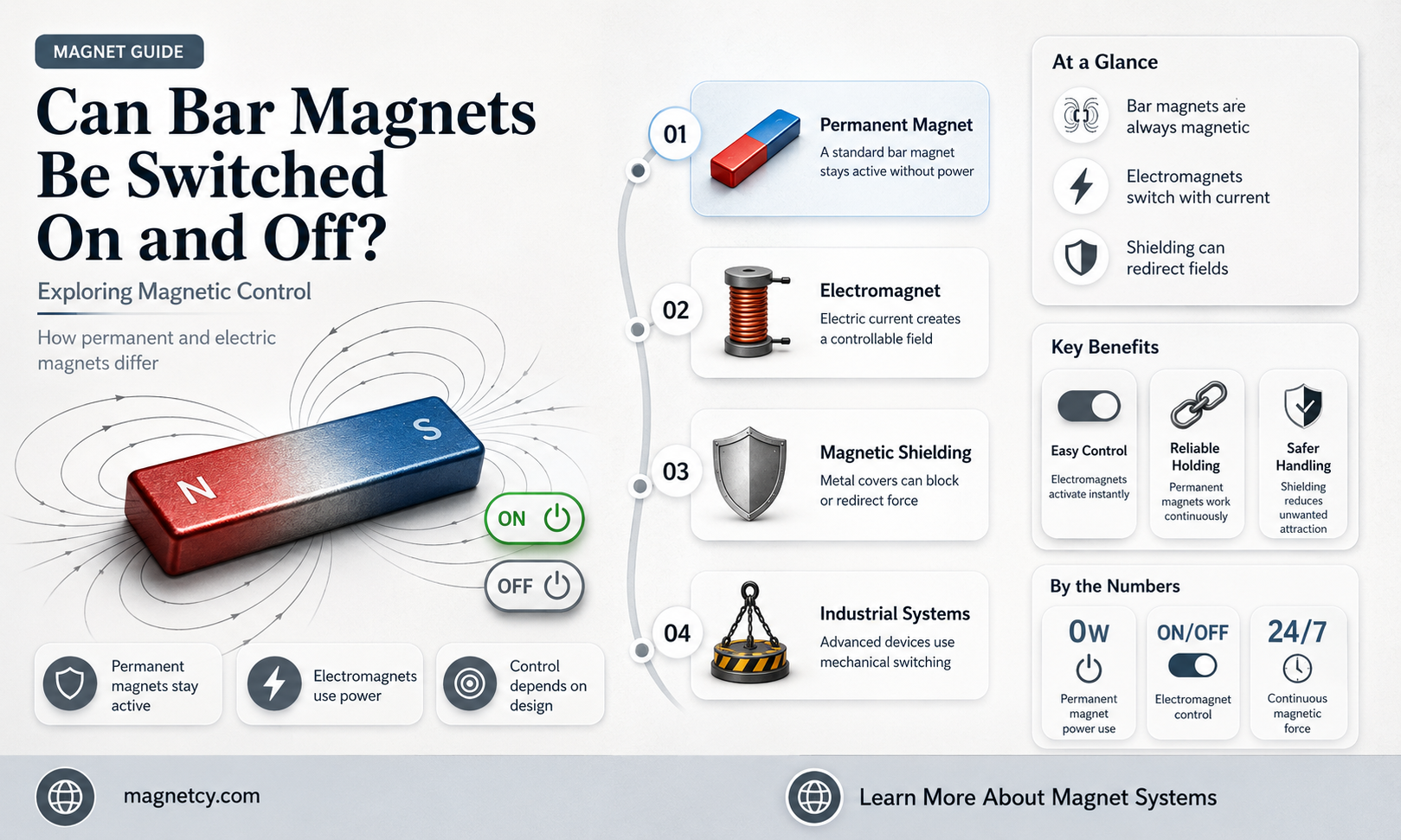 can a bar magnet be turned on and off