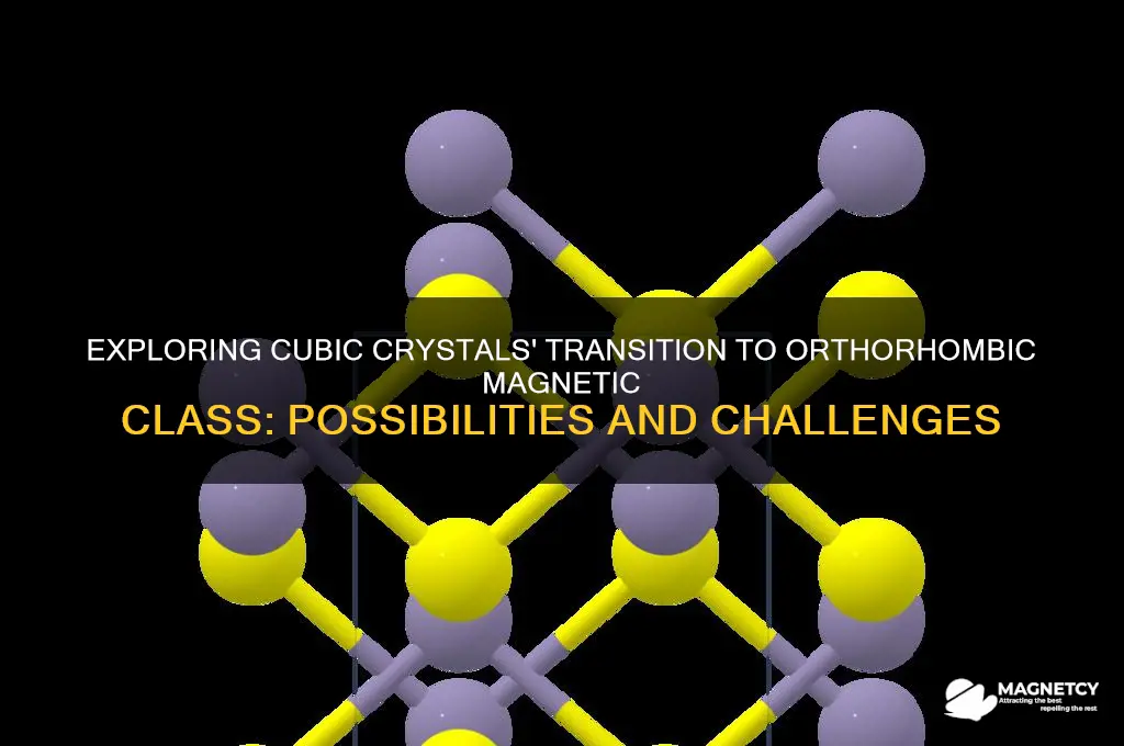 can cubic crystals become an orthorombic magnetic class