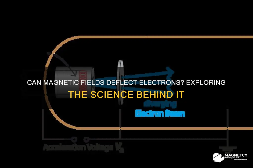 can electrons be defected by a magnetic field