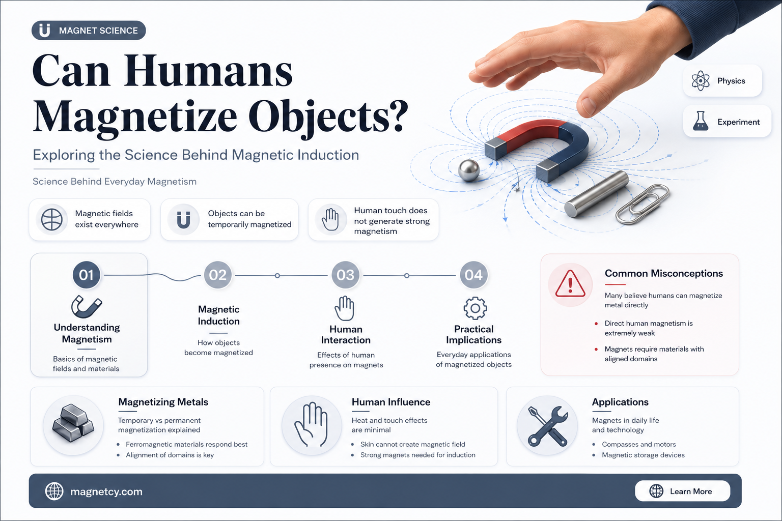 can a human make things magnetic