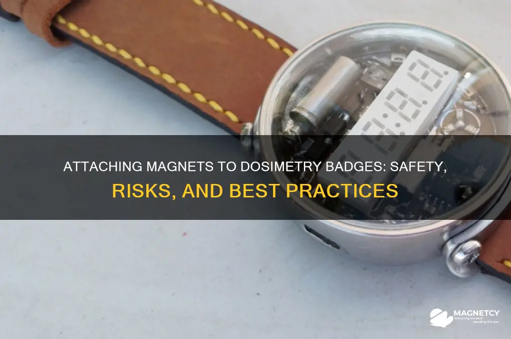 can i attach a magnet to dosimetry badges