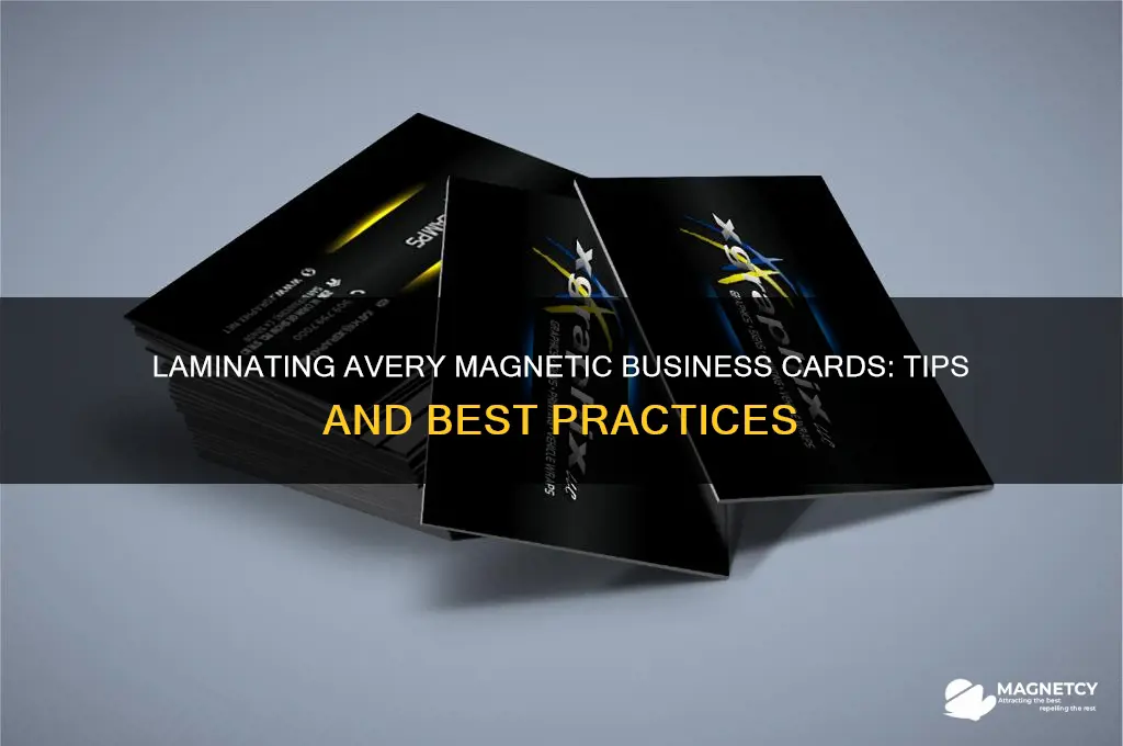 can i laminate avery magnetic business cards
