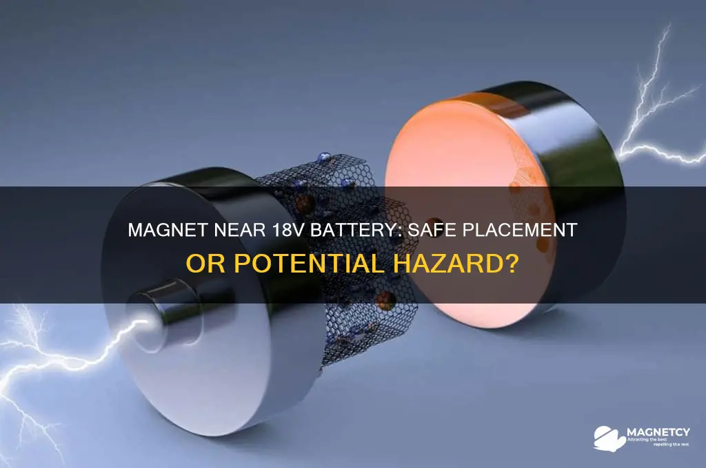 can i place my magnet near 18v battery