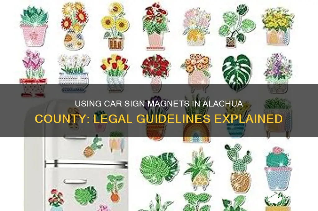 can i use a car sign magnets in alachua county