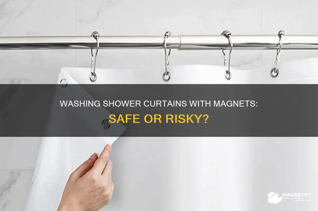 can i wash shower curtain with magnets