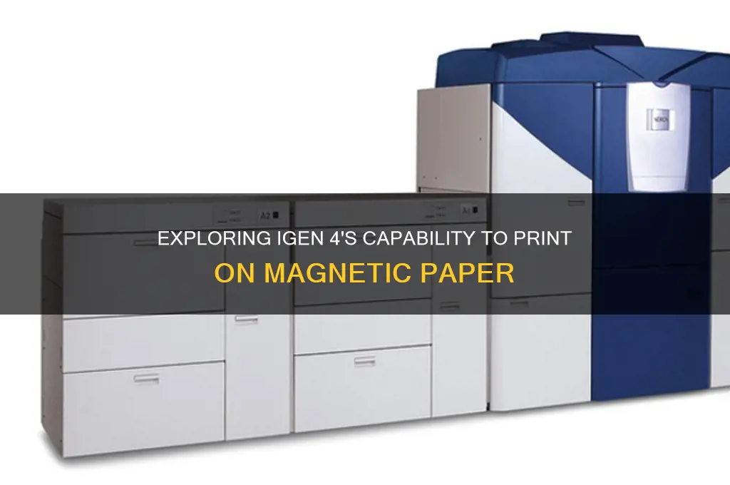 can igen 4 print on magnetic paper