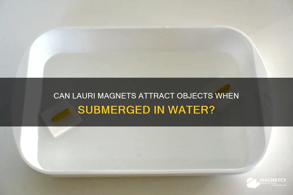 can lauri magnets objects be place din water