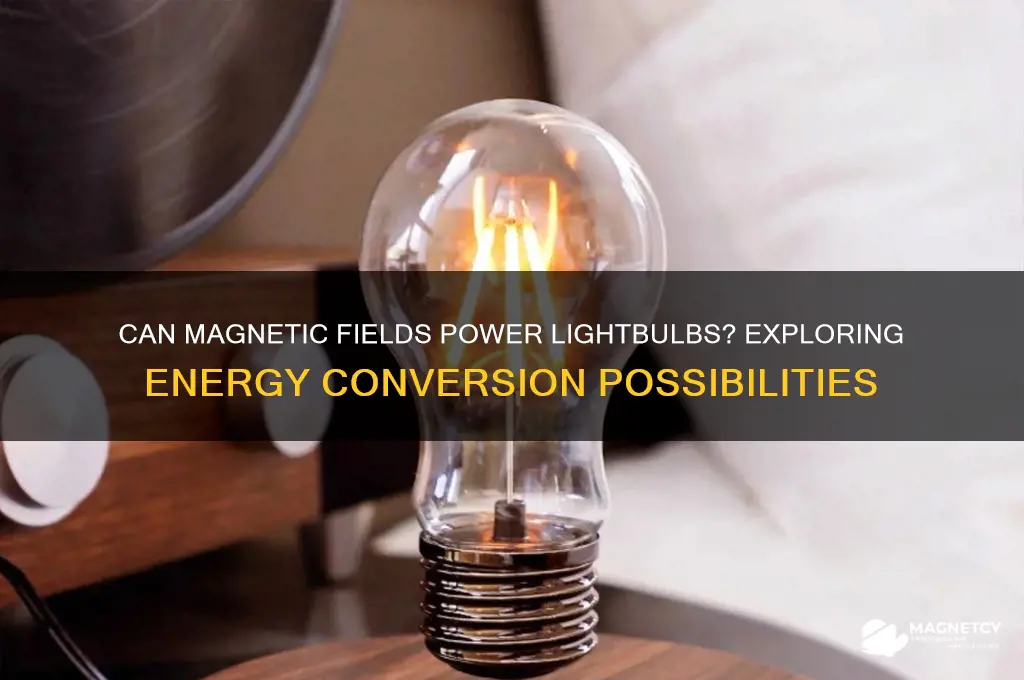 can magnetic field light a lightbulb