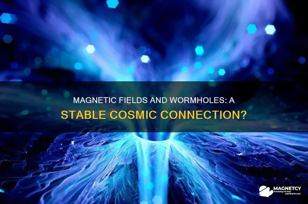 can magnetic field stabilize wormhole