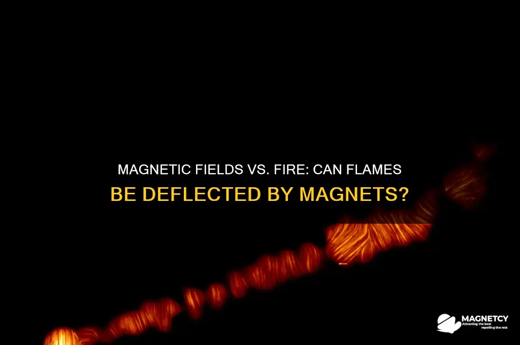 can magnetic fields deflect flame